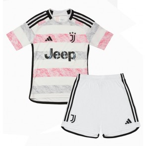 Juventus Dětské Venkovní dres komplet 2023-24 Krátký Rukáv (+ trenýrky)